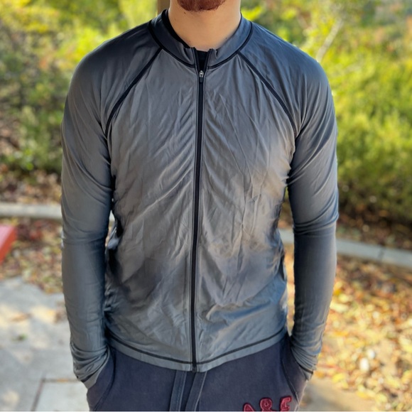 SPEEDO MEN POWERFLEX ECO DIVER JACKET WIND BREAKER WARM UP ZIP COVER ZIPPER JOCK - Picture 4 of 16